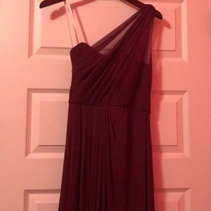One shoulder full length gown